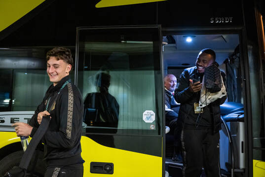 Silas Andersen and Brice Wembangomo of Häcken