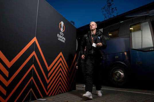 Otto Rosengren of Malmö FF arrives at the stadium