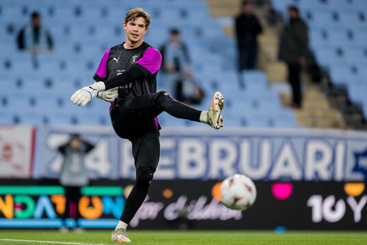Goalkeeper Melker Ellborg of Malmö FF