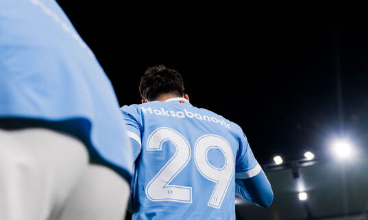 Sead Haksabanovic of Malmö FF ahead ofof the UEFA Europa