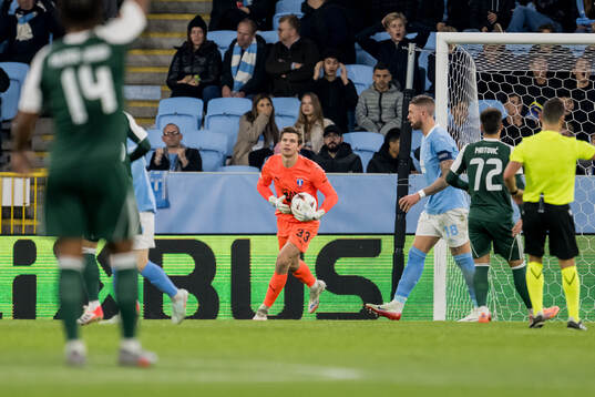 Goalkeeper Melker Ellborg of Malmö FF