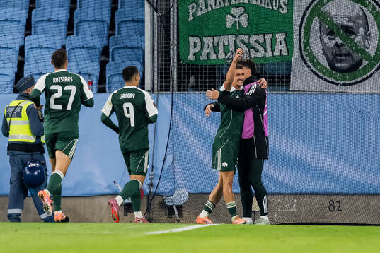 Filip Djurisic of Panathinaikos celebrates