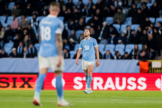 Andrej Djuric of Malmö FF looks dejected