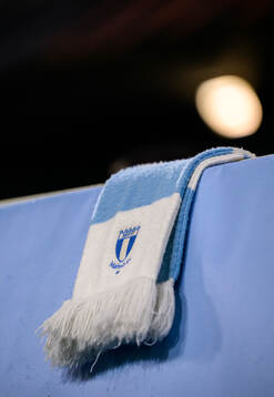 General view of a of Malmö FF scarf