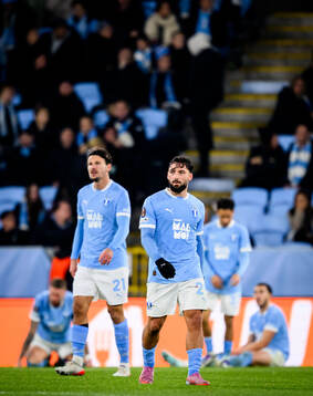 Sead Haksabanovic of Malmö FF looks dejected