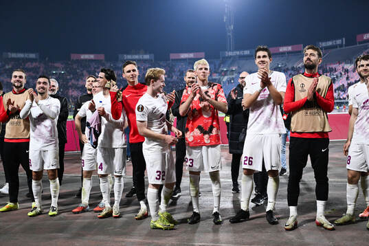 Players of Brann celebrate