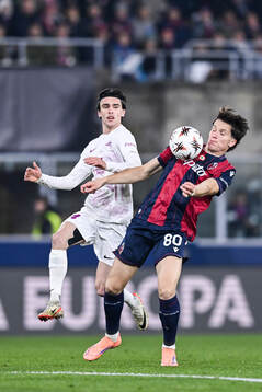 Giovanni Fabbian of Bologna and Ulrik Mathisen of Brann