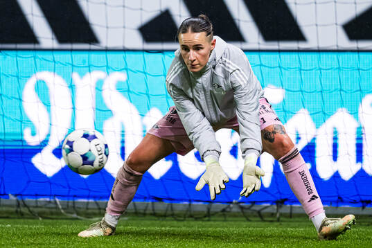 Goalkeeper Rugile Maria Rulyte of Rosenborg warms up