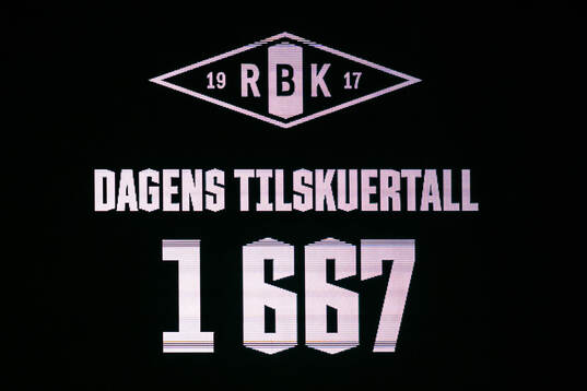 Spectators in the stands at Lerkendal Stadion
