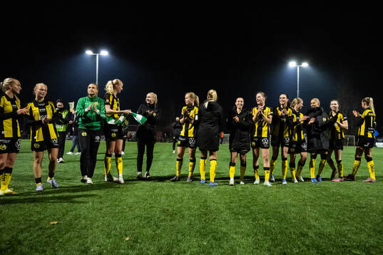Hammarbys spelare jublar