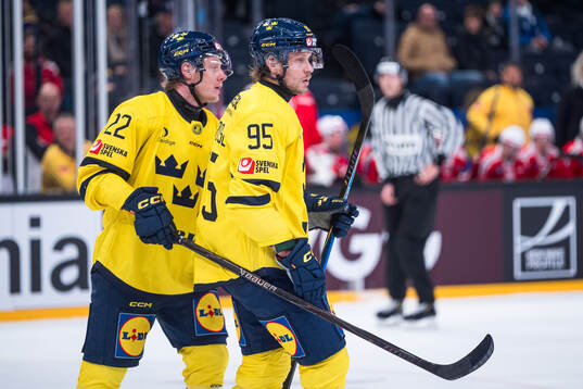 Fredrik Olofsson and Jacob De La Rose celebrate