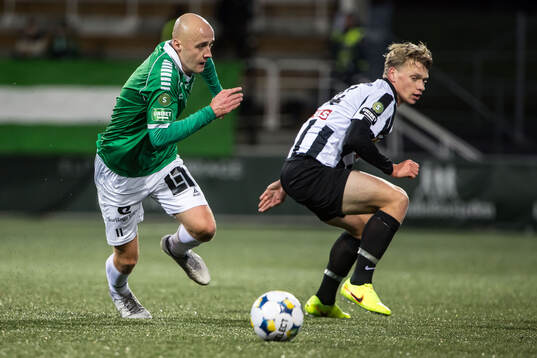 Brages Anton Lundin och Landskronas Kevin Jensen