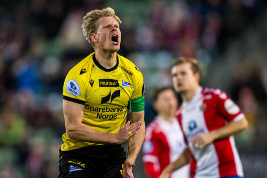 Eirik Wilberg Schulze of Start reacts