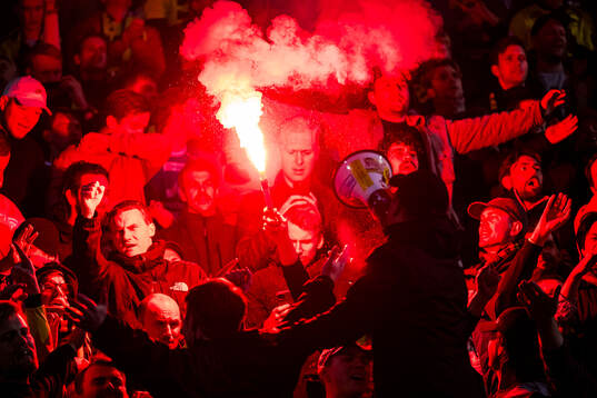 Spectators in the stands