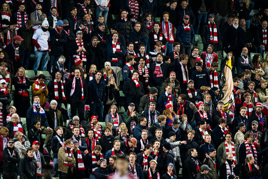 Spectators in the stands