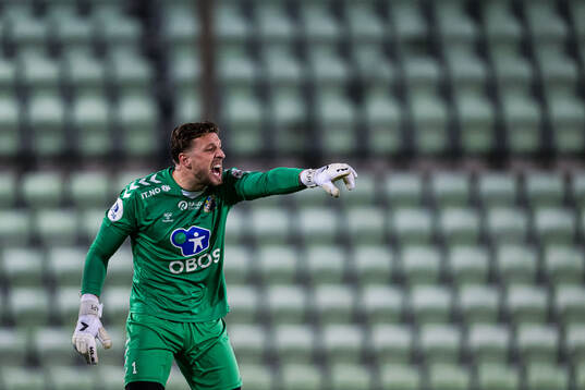 Goalkeeper Alexander Hurlen Pedersen of Lyn