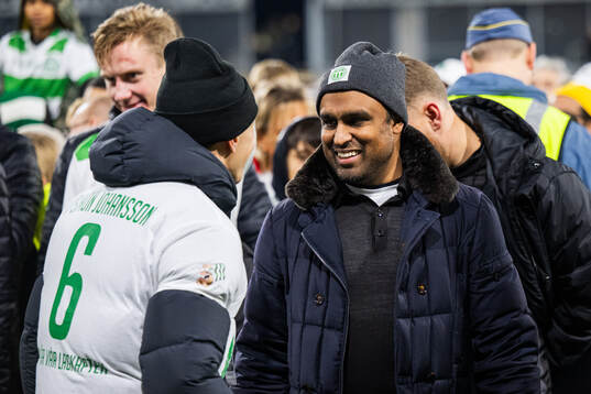 Västerås tränare Kalle Karlsson jublar