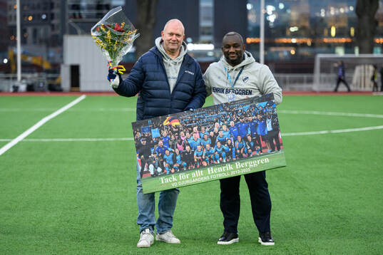 Djurgårdens VD Henrik Berggren och sportchef Jean Balawo