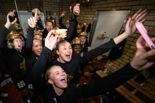 Häckens Matilda Nildén jublar i omklädningsrummet