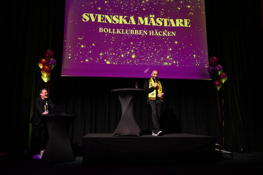 Och Häckens tränare Mak Lind på guldbanketten