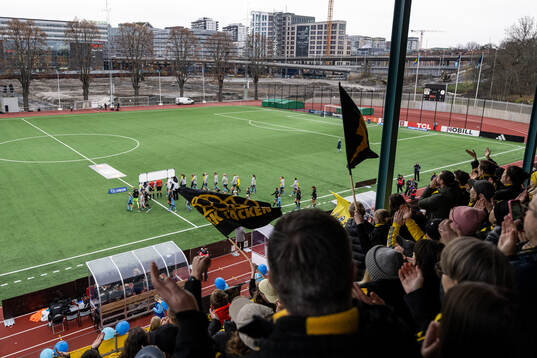 Häckens och Djurgårdens spelare gör entré