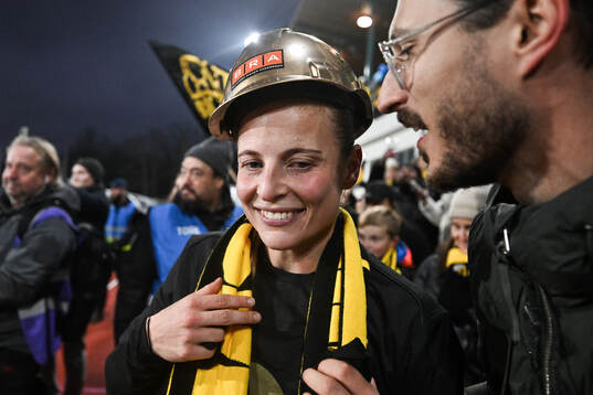 Häckens Anna Anvegård jublar