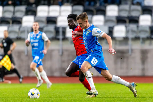 Oddevolds Gustav Forssell och Helsingborgs Samuel Asoma