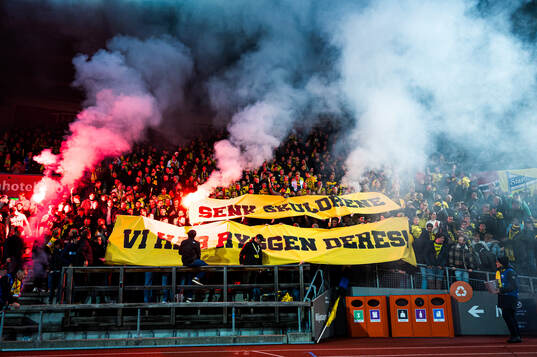 Spectators in the stands