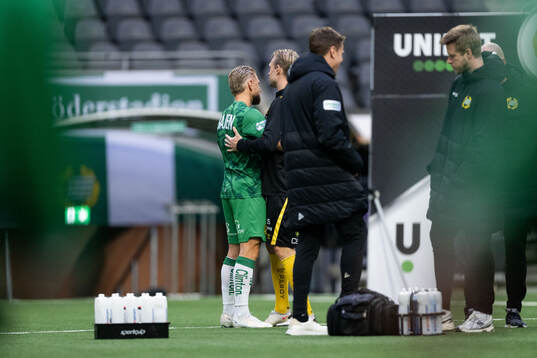 Hammarbys Simon Strand och Elfsborgs Johan Larsson