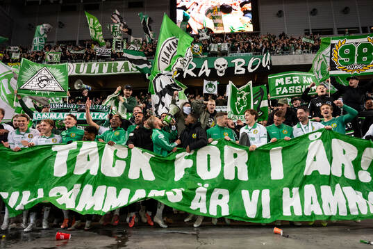 Hammarbys spelare jublar