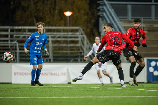 Nordic United FCs Lorent Mehmeti och Shergo Shhab