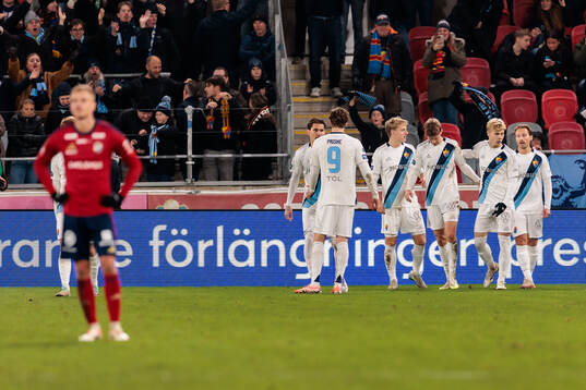 Djurgårdens Patric Åslund jublar