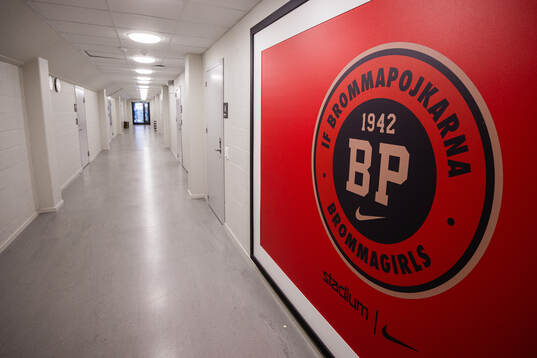 Logotyp för Brommapojkarna och Brommagirls på Grimsta IP