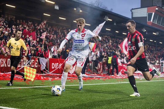 Degerfors Santeri Haarala och Brommapojkarnas Even Hovland