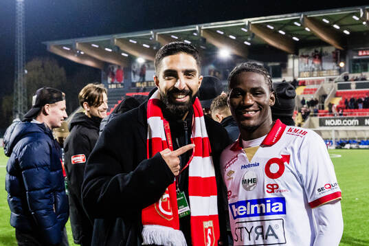 Degerfors assisterande sportchef Sean Sabetkar och Philippe