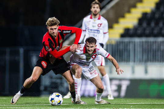 Brommapojkarnas Lukas Björklund och Degerfors Kazper