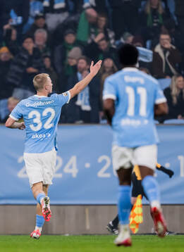 Malmö FFs Daniel Gudjohnsen jublar