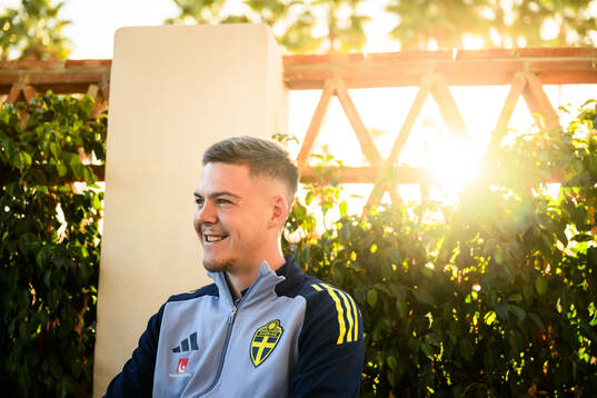 Emil Holm of the Swedish national football team