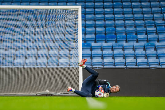 Goalkeeper Ørjan Håskjold Nyland of the Norwegian