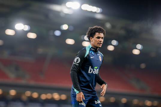 Oscar Bobb of the Norwegian national football team
