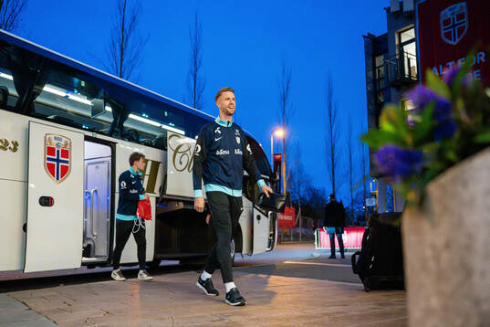 Kristoffer Ajer of the Norwegian national football team