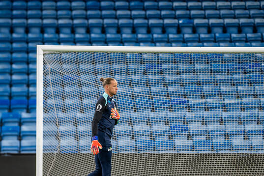 Goalkeeper Ørjan Håskjold Nyland of the Norwegian