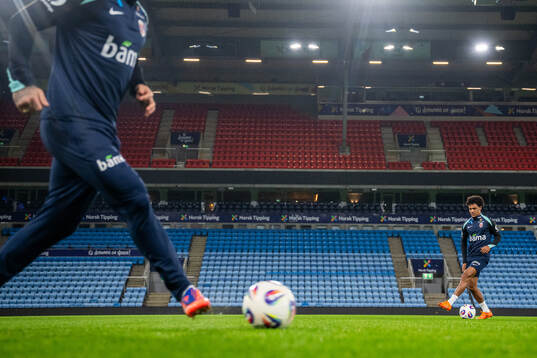Oscar Bobb of the Norwegian national football team