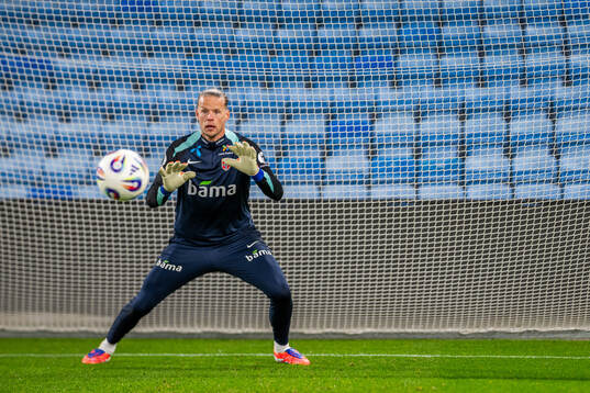 Goalkeeper Ørjan Håskjold Nyland of the Norwegian