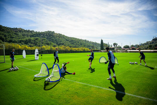 Goalkeeper coach Linus Kandolin, goalkeepers Jacob Widell