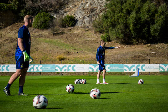 Goalkeeper coaches Linus Kandolin and Maths Elfvendal of