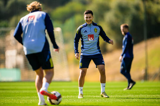 Roony Bardghji of the Swedish national football team