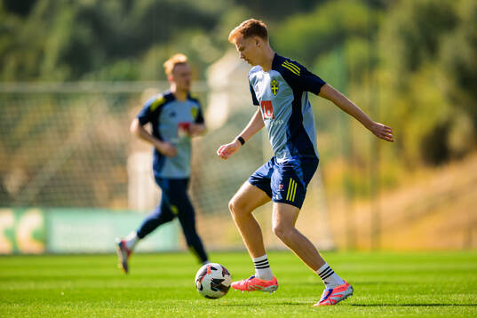 Hugo Larsson of the Swedish national football team