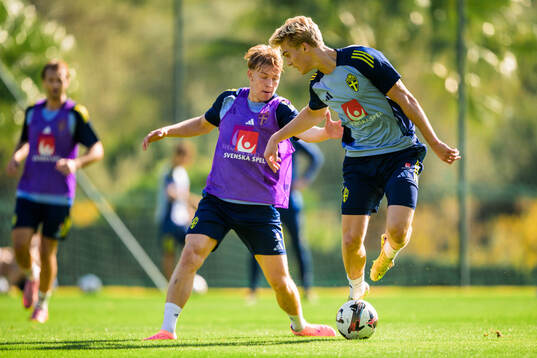 Daniel Svensson and Lucas Bergvall of the Swedish national