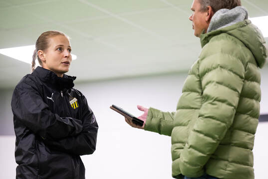 Anna Anvegård is interviewed